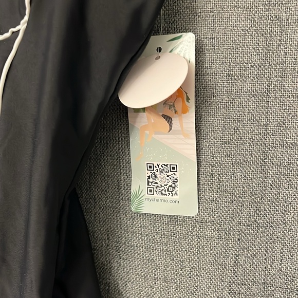 Attraco Women Swimsuit One-Piece Sports Athletic U-Neck Front Zipper Swimwear - Picture 6 of 8